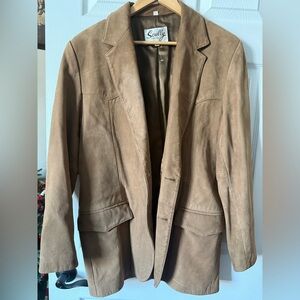 Scully Oakridge Suede Blazer Mens Sz 40 Tan Fall Western Cowboy Sawtooth